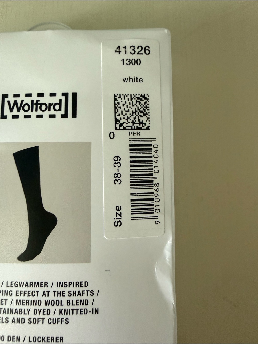 Wolford merino wool ribbed socks • NWT • Women’s 7-8 - Picture 3 of 5